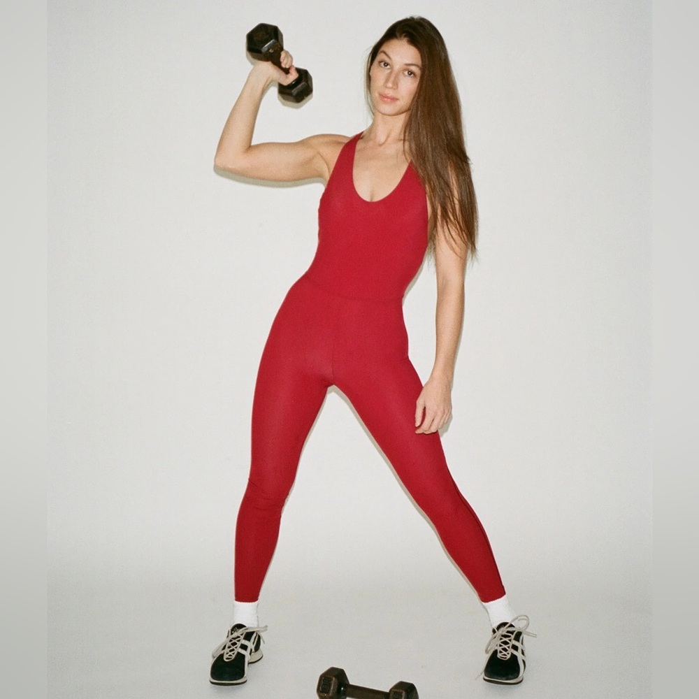 Wear One’s At Red Liberty Unitard, Size M